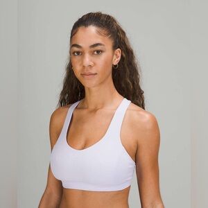 Lululemon Free To Be Serene Sports Bra 6 Blue Strappy Crisscross Back No Pads
